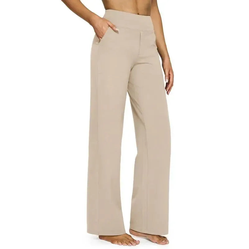 💘 Summer Sale 💘Women’s High-Waist Wide Leg Pants – Business Casual Yoga Dress Pants with Pockets