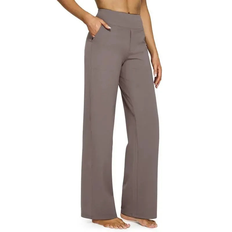 💘 Summer Sale 💘Women’s High-Waist Wide Leg Pants – Business Casual Yoga Dress Pants with Pockets