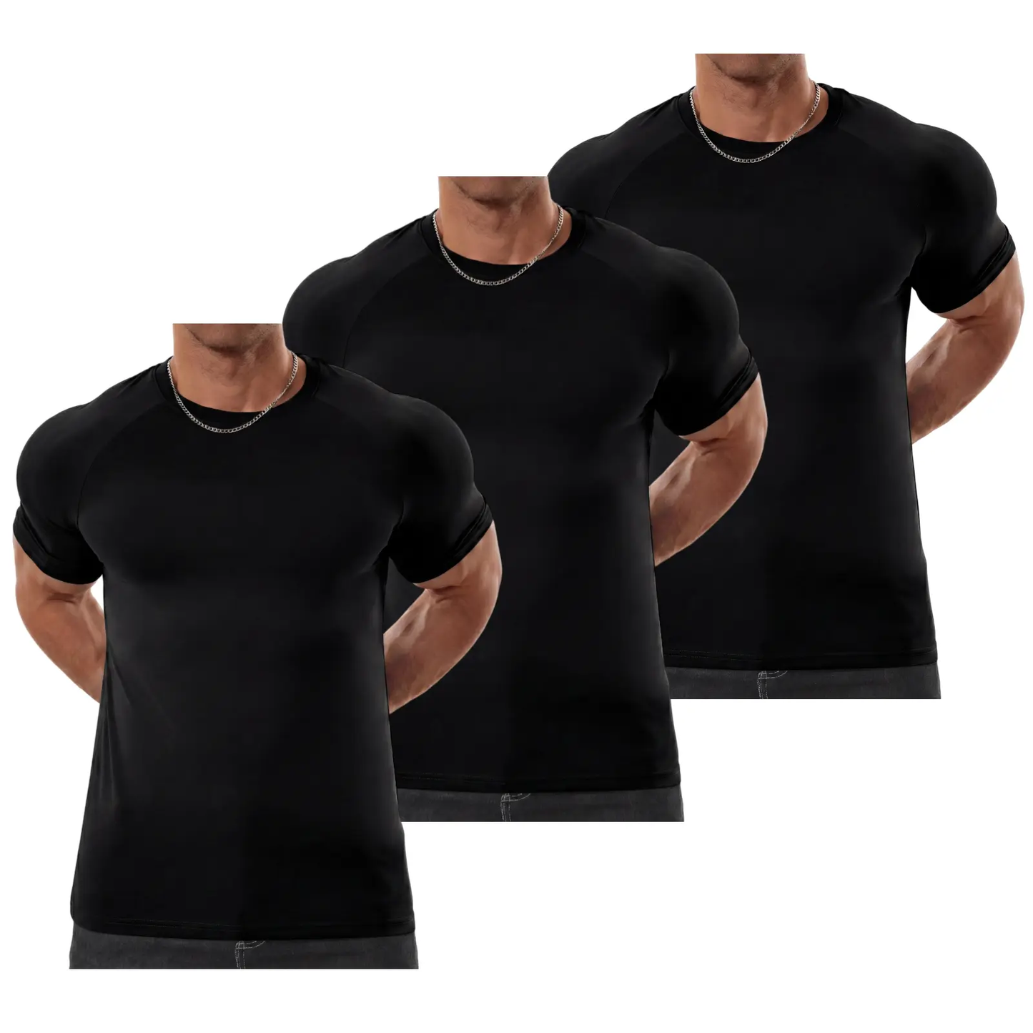 🔥Men's Raglan Sleeve Tee, Athletic Tapered Fit🔥20-Pack Today Only $29.99