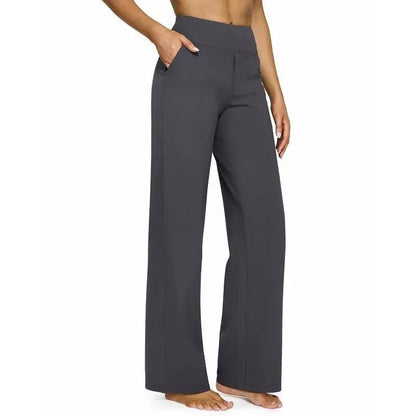 💘 Summer Sale 💘Women’s High-Waist Wide Leg Pants – Business Casual Yoga Dress Pants with Pockets