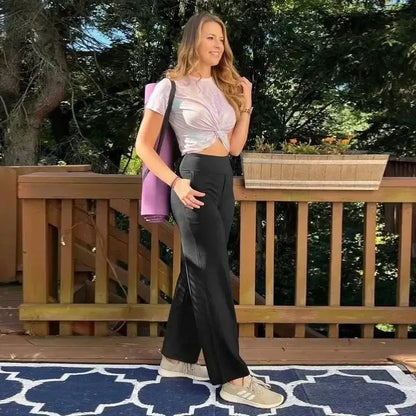 💘 Summer Sale 💘Women’s High-Waist Wide Leg Pants – Business Casual Yoga Dress Pants with Pockets
